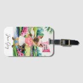 Golf Woman Toernooi voor Siamese Cat Golfer Bagagelabel (Voorkant (horizontaal))