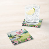 Golf Woman Toernooi voor Siamese Cat Golfer Kartonnen Onderzetters (Insitu)