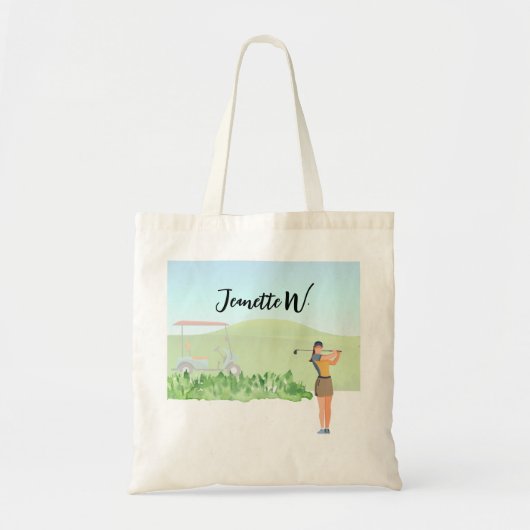 Golf Women golfer stijlvolle weekendtas of strand Tote Bag (Voorkant)