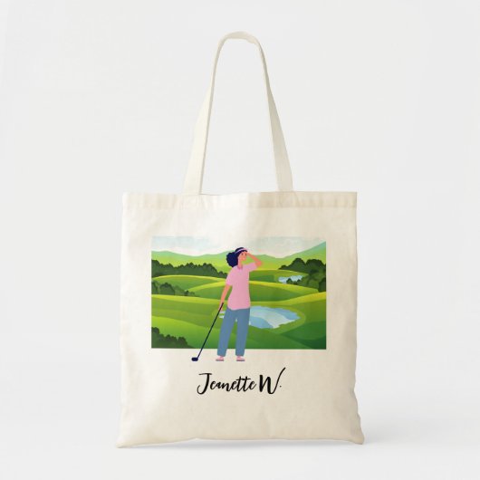 Golf Women golfer Tote Bag (Voorkant)