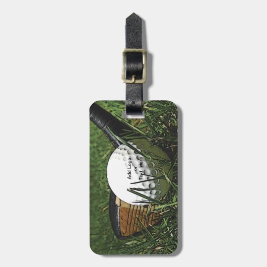 GOLF WOOD BAG LABEL BAGAGELABEL (Voorkant verticaal)