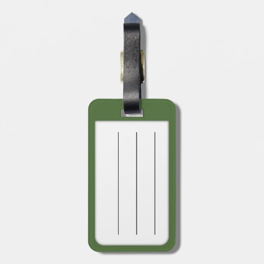 GOLF WOOD BAG LABEL BAGAGELABEL (Achterkant verticaal)