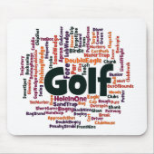 Golf Word Cloud Muismat (Voorkant)