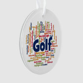 Golf Word Cloud Ornament (voorkant)