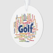 Golf Word Cloud Ornament (voorkant)