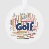 Golf Word Cloud Ornament (voorkant)