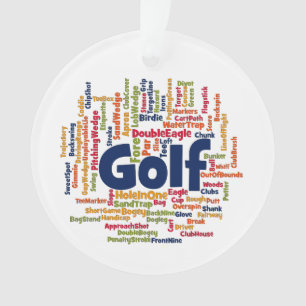 Golf Word Cloud Ornament