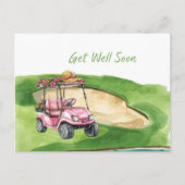 Golf Word snel beter met Golf Cart op groen Briefkaart (Voorkant)