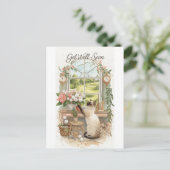 Golf Word snel goed met de golfbaan achtergrond Briefkaart (Staand voorkant)