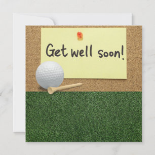 Golf Word snel goed met post het op het bord Kaart