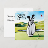 Golf wordt snel goed met golftas op putting green (Voorkant / Achterkant)