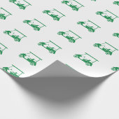 Golf-wrapppapier in groenen cadeaupapier (Hoek)