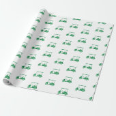 Golf-wrapppapier in groenen cadeaupapier (Uitgerold)