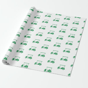 Golf-wrapppapier in groenen cadeaupapier