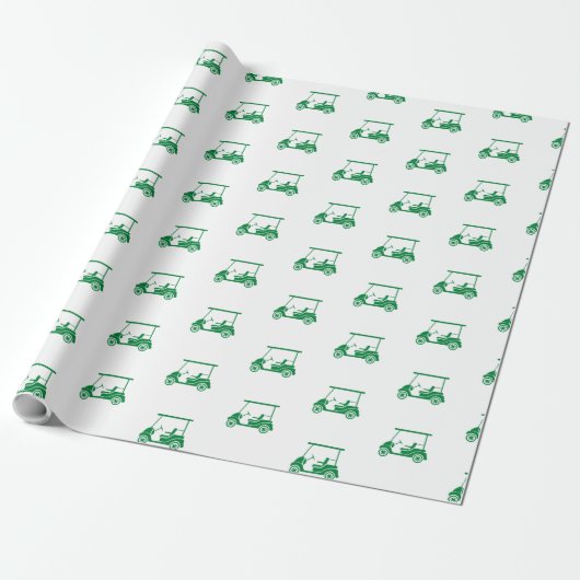 Golf-wrapppapier in groenen cadeaupapier (Uitgerold)