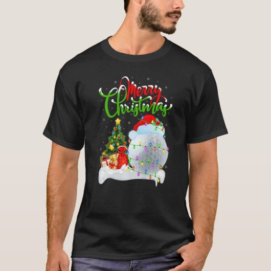 Golf  Xmas Decorations Santa Golf Christmas T-shirt (Voorkant)