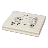 Golf Yellow Labrador Retriever Dog - Cute Rubberstempel (Stempel)
