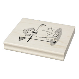 Golf Yellow Labrador Retriever Dog - Cute Rubberstempel