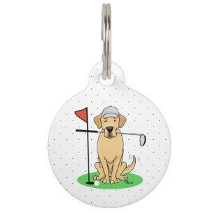 Golf Yellow Labrador Retriever (geel 3) Cute Dog Huisdierpenning
