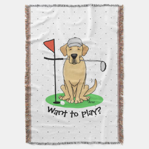 Golf Yellow Labrador Retriever (geel 3) Dog - Cute Deken
