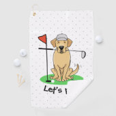 Golf Yellow Labrador Retriever (geel 3) Dog - Cute Golfhanddoek (Insitu)