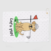 Golf Yellow Labrador Retriever (geel 3) Dog - Cute Golfhanddoek (Horizontaal)