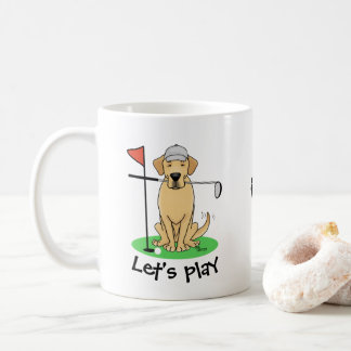 Golf Yellow Labrador Retriever (geel 3) Dog - Cute Koffiemok