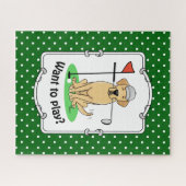 Golf Yellow Labrador Retriever (geel 3) Dog - Cute Legpuzzel (Horizontaal)