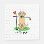 Golf Yellow Labrador Retriever (geel 3) Dog - Cute Servet (Voorkant)