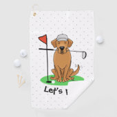 Golf Yellow Labrador Retriever (geel 5) Dog - Cute Golfhanddoek (Insitu)