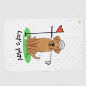 Golf Yellow Labrador Retriever (geel 5) Dog - Cute Golfhanddoek (Horizontaal)