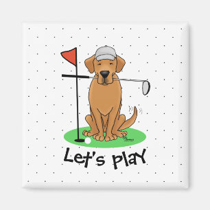 Golf Yellow Labrador Retriever (geel 5) Dog - Cute Magneet