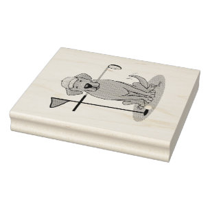 Golf Yellow Labrador Retriever (geel 5) Dog - Cute Rubberstempel