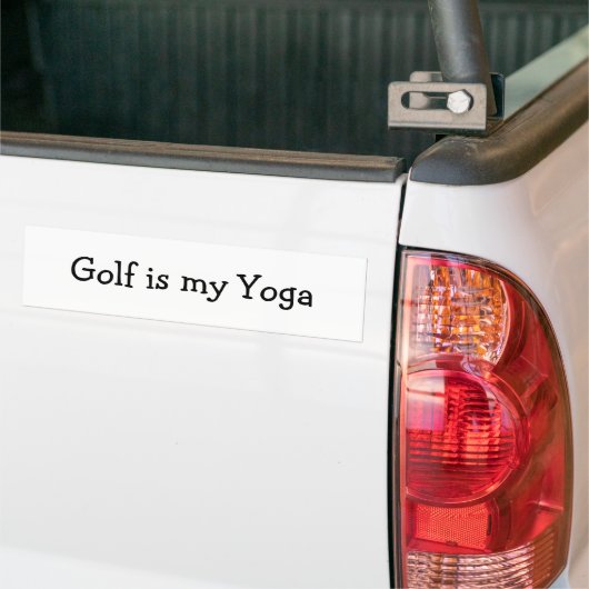 Golf Yoga Bumper 1 Bumpersticker (Op Truck)
