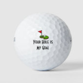 Golf Your Hole is mijn doel met golfvlag Golfballen (Voorkant)