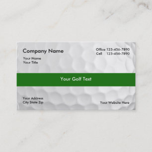 Golf Zakelijke Kaarten Logo Achterkant Visitekaartje
