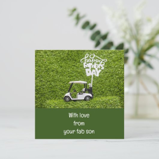 Golf  Zalige Vaderdag  Kaart (Staand voorkant)