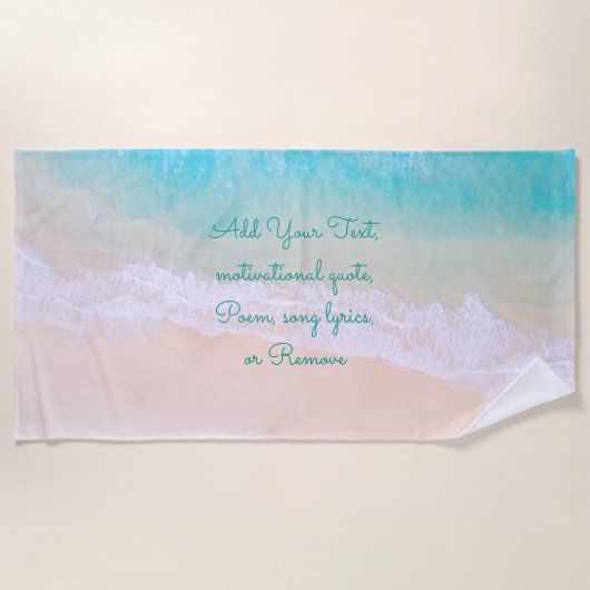 Golf, zand, strandontspanning en geniet van persoo strandlaken (Voorkant)