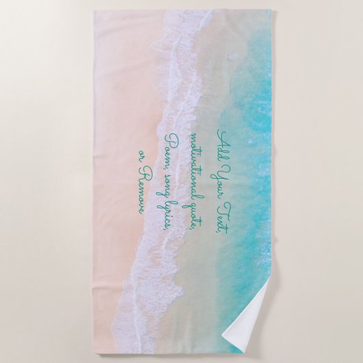 Golf, zand, strandontspanning en geniet van persoo strandlaken (Voorkant)