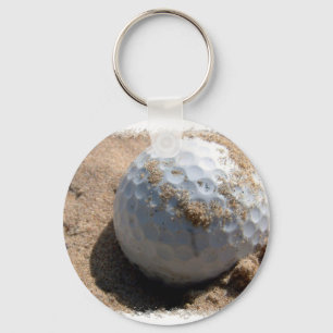 Golf Zandput Ontwerp Sleutelhanger