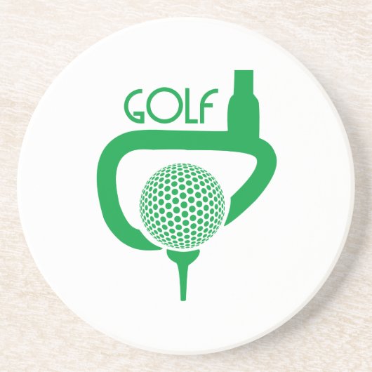 Golf Zandsteen Onderzetter (Voorkant)