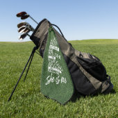 Golf zelfmotivatie citaten voor Golfer Green Grass Golfhanddoek (Groen)