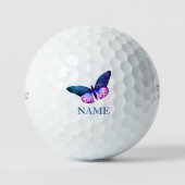 Golf zet  BUTTERFLES MET NAAM VAN KLANT Golfballen (Voorkant)