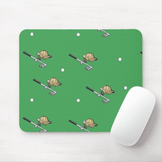 Golf zet groen aan muismat (Met muis)