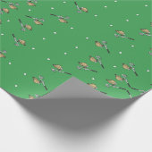 Golf zet groen op cadeaupapier (Hoek)