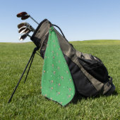 Golf zet groen op golfhanddoek (Groen)