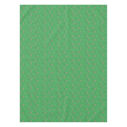 Golf zet groen op tafelkleed (Voorkant)