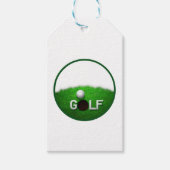 Golf zetten groene golfbal populair typografisch cadeaulabel (Voorkant)