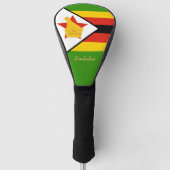 Golf Zimbabwe & Zimbabwe Vlag / Golfclubs Hoesjes Golfheadcover (Voorkant)