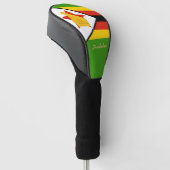 Golf Zimbabwe & Zimbabwe Vlag / Golfclubs Hoesjes Golfheadcover (Schuin)